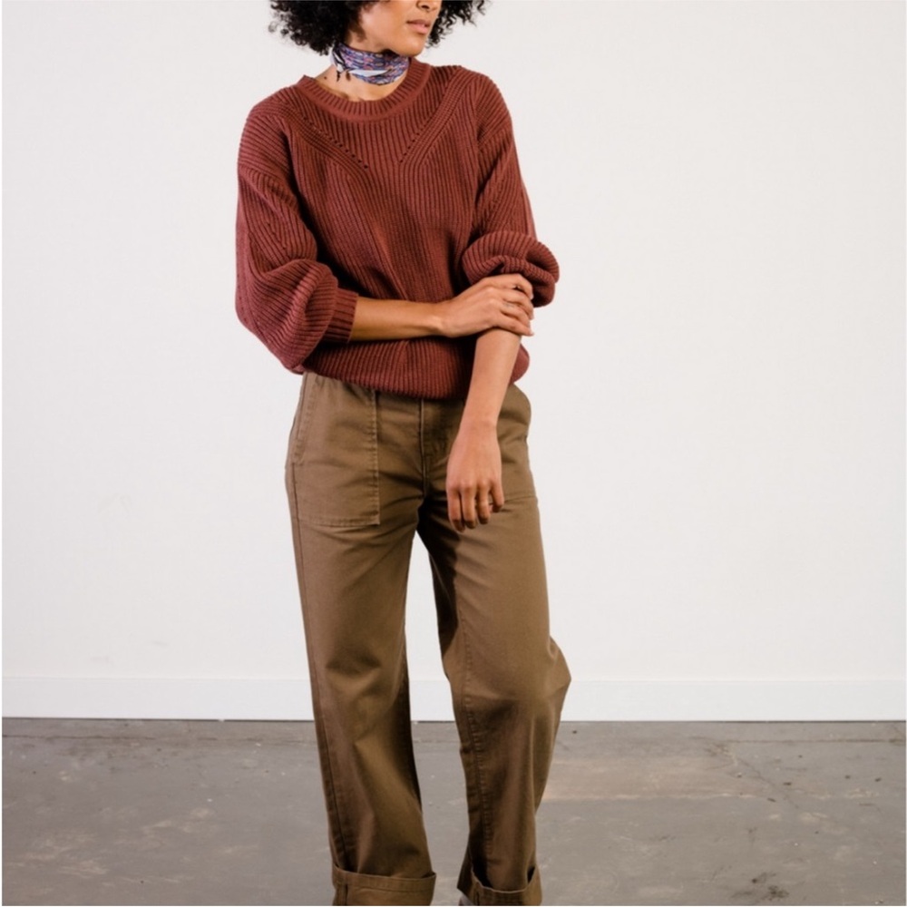 Able Utility Wide Leg Pants Dark Olive
